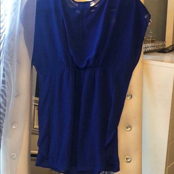 Girls Royal Blue Flowy Dress - Picture 2 of 2